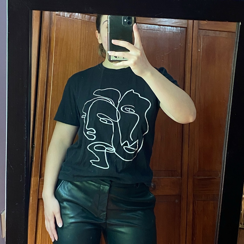 Abstract Faces Graphic T-shirt